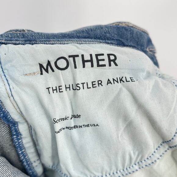 MOTHER | The Hustler Ankle Fray Jeans Scenic Route Medium Wash 26 - Picture 6 of 14